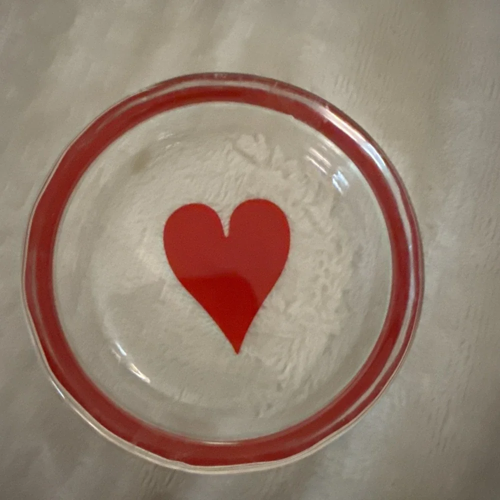 SET 4 GLASS SPADE HEART CLUB DIAMOND PLAYING CARD SUIT COASTERS
